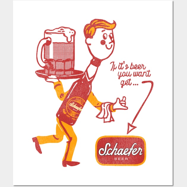 Schaefer Beer Man Retro Defunct Breweriana Beer Posters and Art